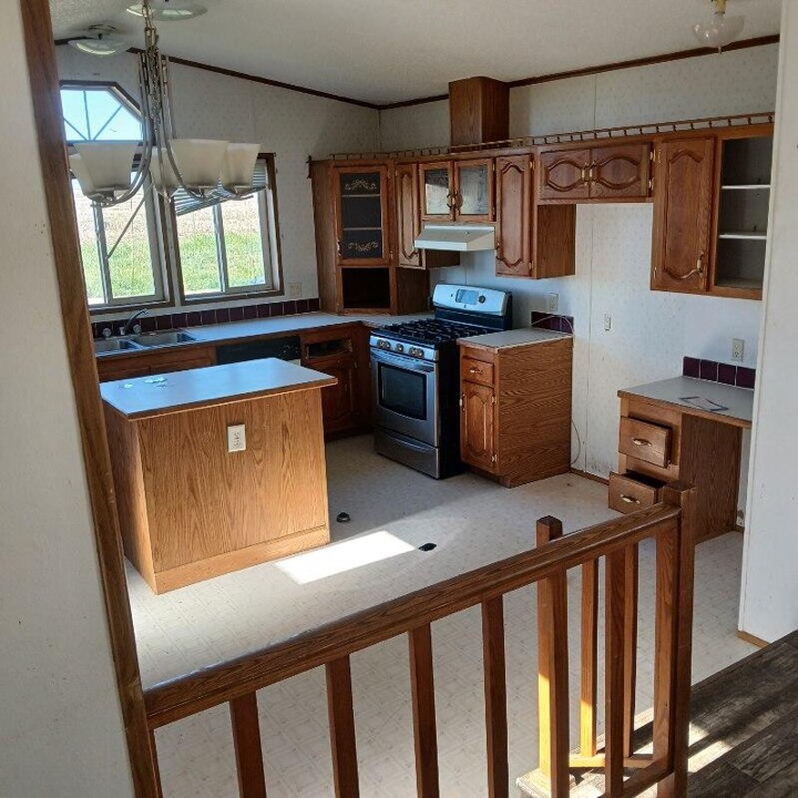 Kitchen with island